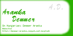 aranka demmer business card